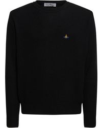 Vivienne Westwood - Logo Embroidery Mohair Knit Sweater - Lyst