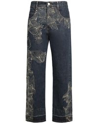 Isabel Marant - Irina Embroidered Denim Jeans - Lyst