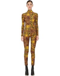 Versace Jeans Archive Print Techno Jumpsuit - Metallic