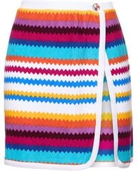 Missoni - Chevron French Terry Knit Mini Skirt - Lyst