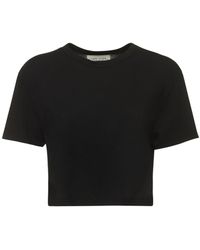 Les Tien - Crop Cotton T-Shirt - Lyst