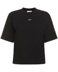Off-White c/o Virgil Abloh - Arrow Embroidered Cotton T-Shirt - Lyst