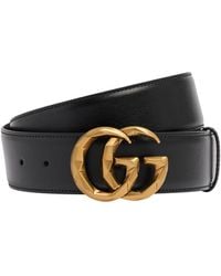 Gucci - Cinturón de piel con hebilla gg 4cm - Lyst