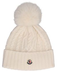 Moncler - Cable-knit Wool And Cashmere Beanie - Lyst