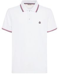 Moncler - Logo-appliqué Regular-fit Cotton Polo Shirt - Lyst