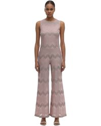 M Missoni Трикотажный Комбинезон С Люрексом - Розовый