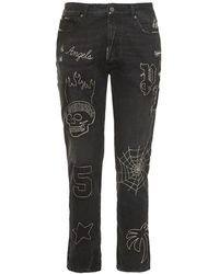Herren Bekleidung Jeans Jeans mit Gerader Passform Palm Angels 17,1 Cm Trainingsjeans Aus Baumwolldenim in Schwarz für Herren 