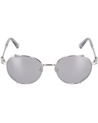 Moncler - Owlet Round Metal Sunglasses - Lyst