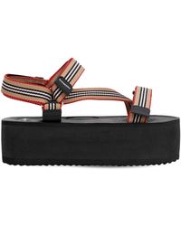 Burberry 60mm Patterson Nylon Sandals - Multicolour