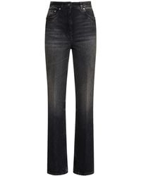 Ferragamo - Jeans rectos de denim con cintura alta - Lyst