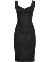 Dolce & Gabbana - Korsett-minikleid Aus Satin Und Spitze - Lyst