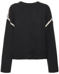 Totême - Sweater Aus Bestickter Woll/kaschmirmischung - Lyst