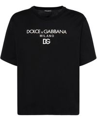 Dolce & Gabbana - T-shirt Aus Baumwolle Mit Logo - Lyst