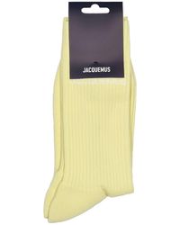 Jacquemus Socken Aus Baumwollmischgewebe "les Chaussettes" - Gelb