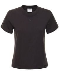 Courreges - T-shirt en jersey de coton à logo - Lyst