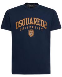 DSquared² - T-shirt Aus Baumwolljersey Mit Logo - Lyst