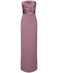 Solace London - Afra ツイル&クレープニットドレス - Lyst