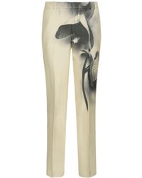 Alexander McQueen - Floral Print Tailored Trousers - Lyst