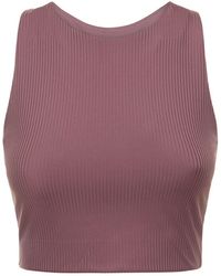 GIRLFRIEND COLLECTIVE - Dylan Ribbed Stretch Tech Bra Top - Lyst