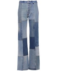 RE/DONE Jeans Patchwork "the Amina" De Denim De Algodón - Azul