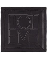 Totême - Embroidered Monogram Silk Scarf - Lyst