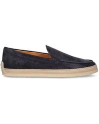 Tod's - Suede & Rubber Loafers - Lyst