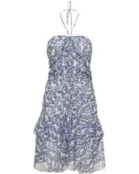 Isabel Marant - Ilanka Floral Cotton Mini Halter Dress - Lyst