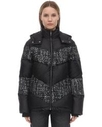 karl lagerfeld classic hooded puffa jacket