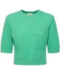 THE GARMENT - T-shirt en laine mélangée à logo como - Lyst