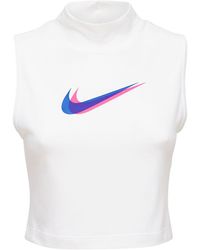 Nike Kurzes Tanktop - Weiß