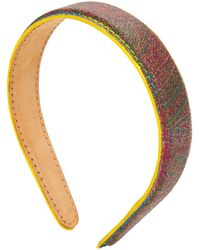 Haarspangen und Haarschmuck Damen Accessoires Haarbänder Etro Seiden-Haarreif in Mettallic 