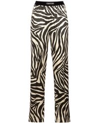 Tom Ford - Pantalon de pyjama en satin de soie imprimée - Lyst