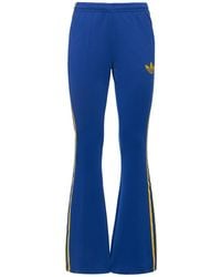Damen Bekleidung Strumpfware Strümpfe adidas Originals Weite Hose Aus Strick in Blau 