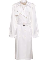 Alexandre Vauthier - Belted Satin Trench Coat - Lyst