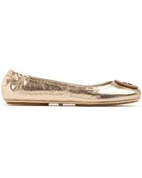 Tory Burch - 10Mm Minnie Leather Ballerina Flats - Lyst