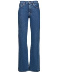 JW Anderson - High Waist Denim Straight Jeans - Lyst