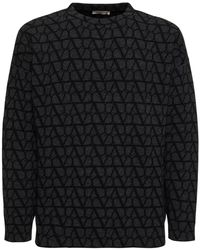 Valentino - Toile Iconographe Wool Crewneck Sweater - Lyst