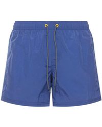Sundek - Stretch Waist Crinkled Nylon Swim Shorts - Lyst