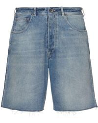 Maison Margiela - Hombre Shorts De Denim De Algodón - Lyst