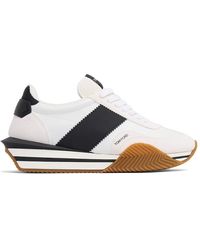 Tom Ford - James Panelled Leather Low-top Trainers - Lyst