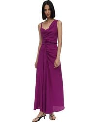 Atlein Lvr Exclusive Crepe De Chine Dress - Lila