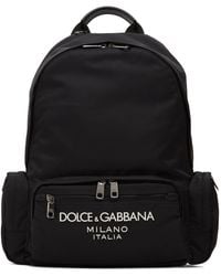 Dolce & Gabbana - Sac à dos en nylon à logo caoutchouté - Lyst