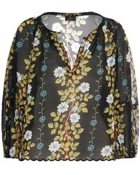 Etro - Printed Cotton 3/4 Sleeve Shirt - Lyst