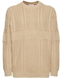 Charles Jeffrey - Linen & Cotton Knit Crewneck Sweater - Lyst