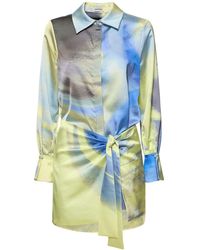 Jonathan Simkhai - Larson Printed Mini Shirt Dress - Lyst