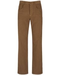 Saint Laurent - Maxi Cotton Soft Corduroy Long Pants - Lyst