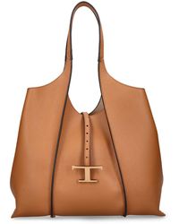 Tod's - Shopping T Medium Leather Tote Bag - Lyst
