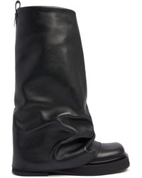The Attico - 30Mm Robin Leather Combat Boots - Lyst