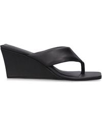 St. Agni - 80Mm Leather Thong Wedges - Lyst