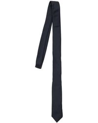 Saint Laurent Silk Lavallière Tie in Black for Men | Lyst